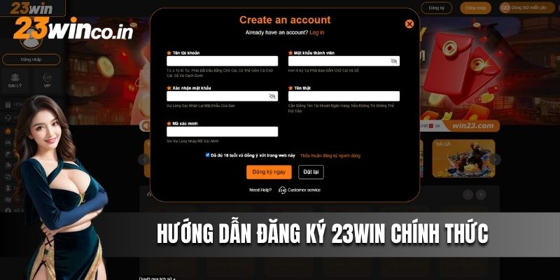 Hướng dẫn đăng ký 23WIN chính thức