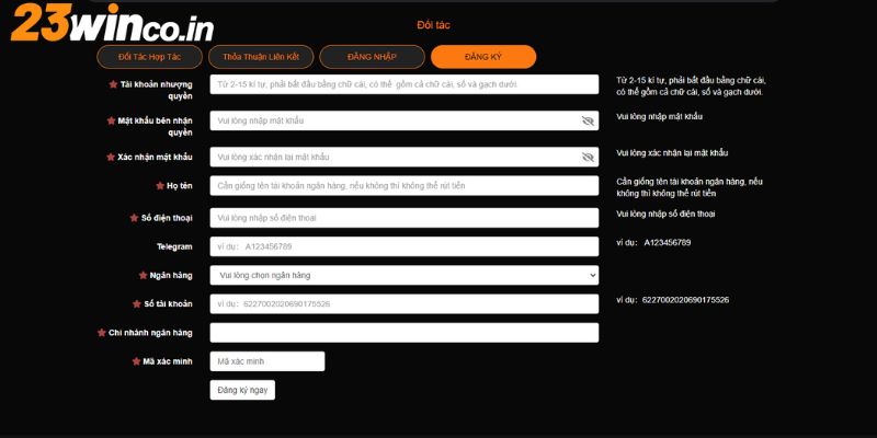 Hướng dẫn tham gia trở thành đại lý của 23WIN vô cùng đơn giản