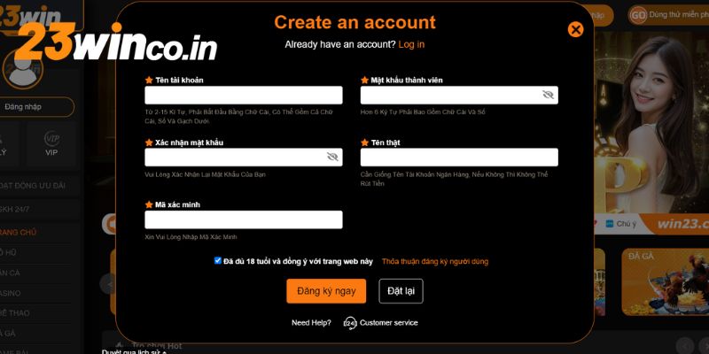 Quy trình chi tiết các bước đăng ký 23WIN đơn giản